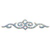 Hairpiece - Aquamarine &amp; Crystal AB on Light Blue
