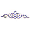 Hairpiece - Sapphire &amp; Crystal AB on Dark Blue