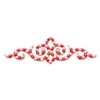 Hairpiece - Siam &amp; Crystal AB on Red