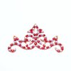 Small Crown Hairpiece - Siam &amp; Crystal AB on Red