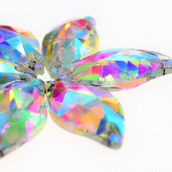 Diamond Leaf 10x20mm Crystal AB - Glas Naaisteen