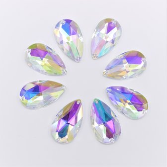 Drop 10x16mm Crystal AB - Acrylic Sew on stone 