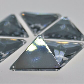 Driehoek 21mm Crystal - Acryl Naaisteen