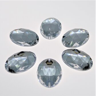 Oval 13x18mm Crystal - Acrylic Sew on stone 