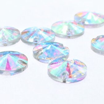 Rivoli 18mm Crystal AB - Glas Sew on Stone