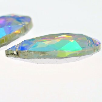 Drop Rounded 10x14mm Crystal AB - Glass Sew on stone