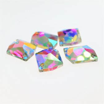Cosmic 9x12mm Crystal AB - Glass Sew on stone