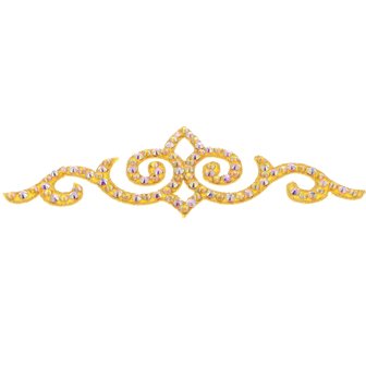 Hairpiece - Citrine &amp; Crystal AB on yellow