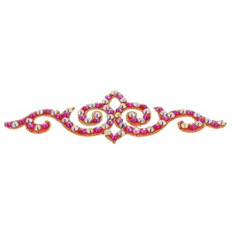 Hairpiece - Siam AB & Crystal AB on Red