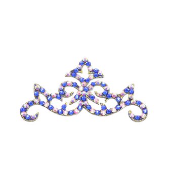 Small Crown Hairpiece - Crystal AB on Silver