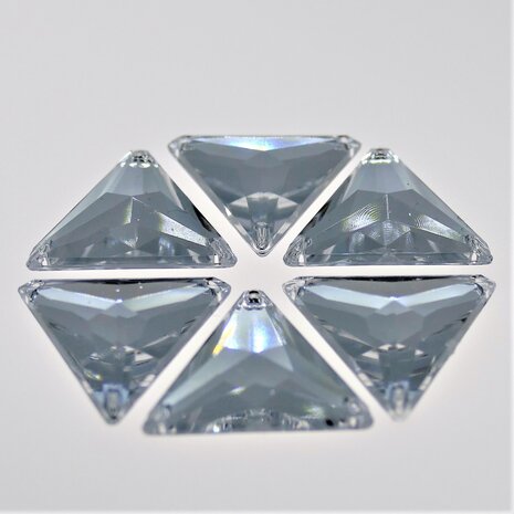 Driehoek 12mm Crystal - Acryl Naaisteen