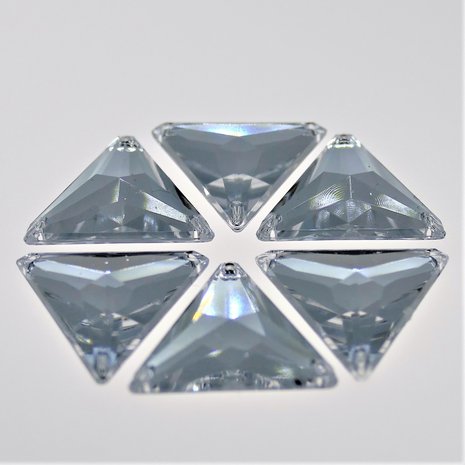 Driehoek 16mm Crystal - Acryl Naaisteen