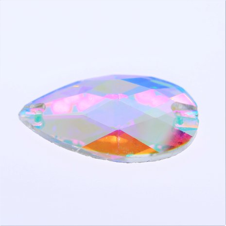 Druppel 16x25mm Crystal AB - Glas Naaisteen
