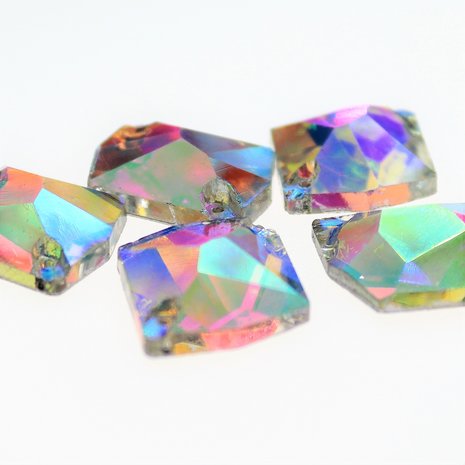 Cosmic 8x10mm Crystal AB - Glass Sew on stone