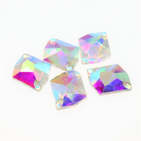 Cosmic 8x10mm Crystal AB - Glass Sew on stone