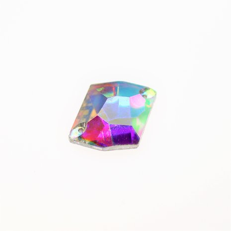 Cosmic 11x14mm Crystal AB - Glass Sew on stone