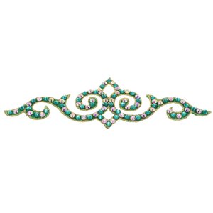 Kroon Haarstukje - Green Zircon & Crystal AB op Groen