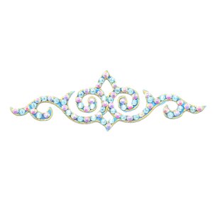 Kroon Haarstukje - Aquamarine AB & Crystal AB op Licht blauw