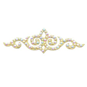 Kroon Haarstukje - Sunset Glow  & Crystal AB op Goud