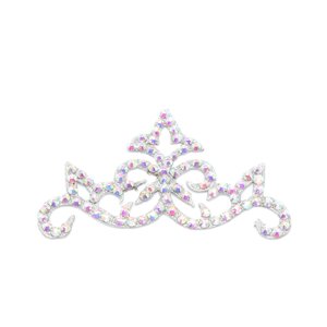 Klein Kroon Haarstukje - Crystal AB op Zilver 