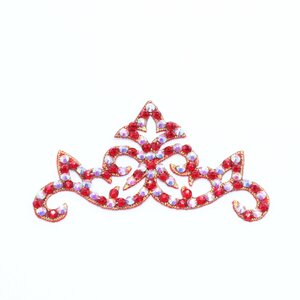 Klein Kroon Haarstukje - Siam & Crystal AB op Rood